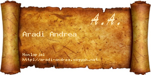 Aradi Andrea névjegykártya